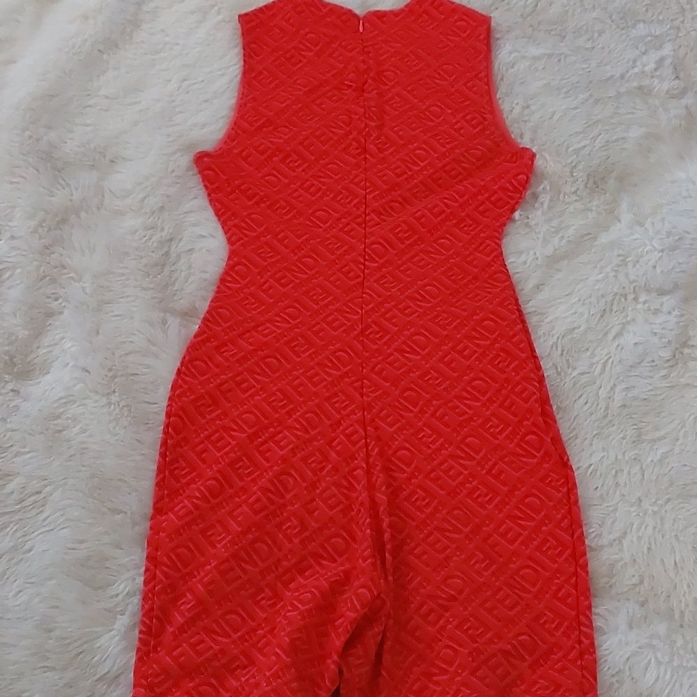 SKIMS FENDI Orange Sleeveless Jumpsuit - Picture 7 of 8